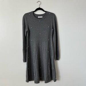 Women’s Jessica Howard Pearl-Embellished Long Sleeve Dress
